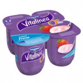 DANONE VITALINEA yogur sabor fresa pack 4